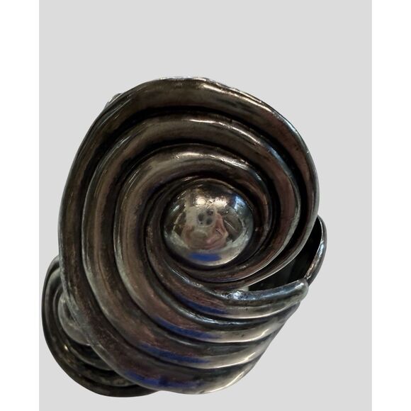 Vintage George Castillo Taxco Sterling Silver Sculptural Cuff Bracelet‎ 925 Mex - Picture 7 of 12